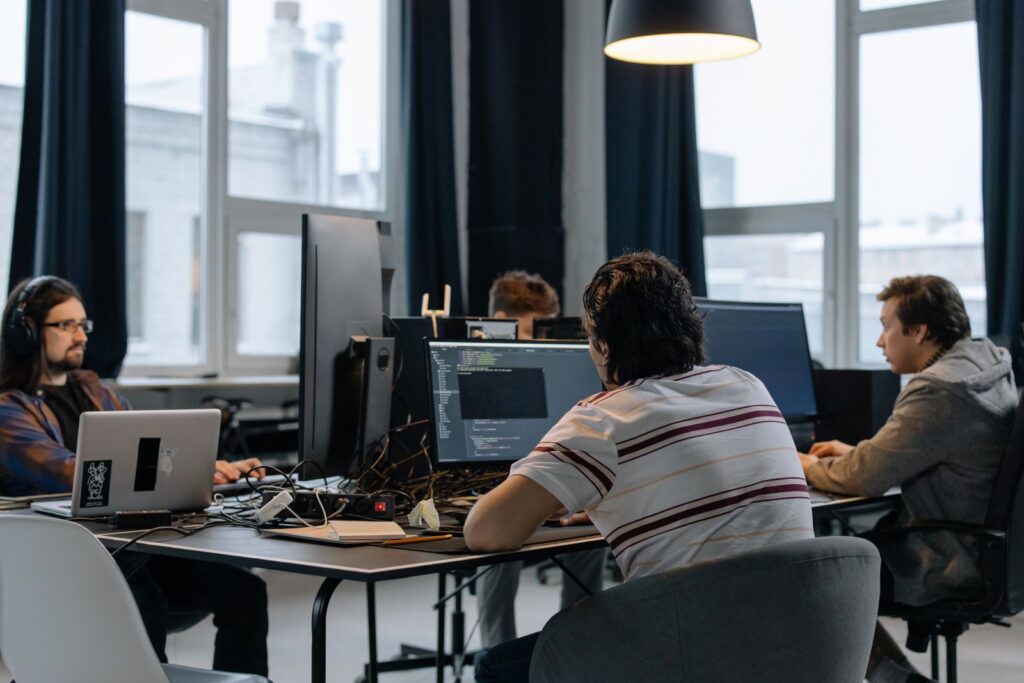 Wide Area IT specialists working